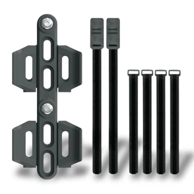 Afbeelding van SKS GERMANY CAGE SHIFTER+ Adapter voor flessenhouder van polycarbonaat/TPO, flexibel bevestigingssysteem door zijdelingse houders, rubberen riemen, 34 g, zwart