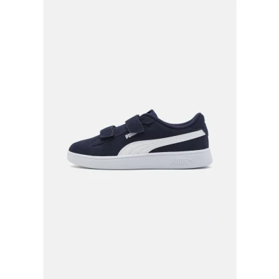 Afbeelding van Puma Smash 3.0 Unisex Sneakers laag voor kinderen, Maat: 28, Navy/white Leer en textiel