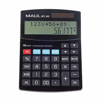 Image de Calculatrice de bureau MTL 800 12 touches 2 lignes Maul