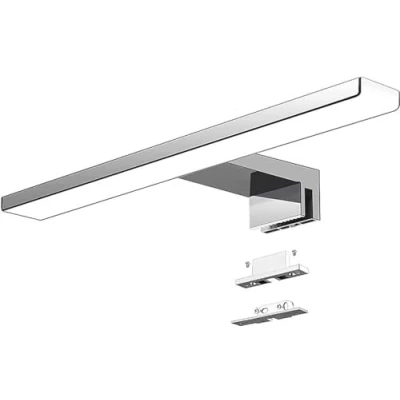 Image de Aogled Led Lampe Miroir Salle De Bain 40 Cm 10W 820lm 230V Blanc Froid 6000K,Ip44 Classe II Slim Lampe,Pince Sur Le/Miroir Cabinet/Mur D&#039;éclairage 400mm
