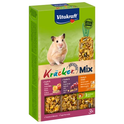 Afbeelding van Vitakraft Hamster Kracker 3in1 Mulitvitamine/Honing/Fruit Knaagdiersnack 168 g