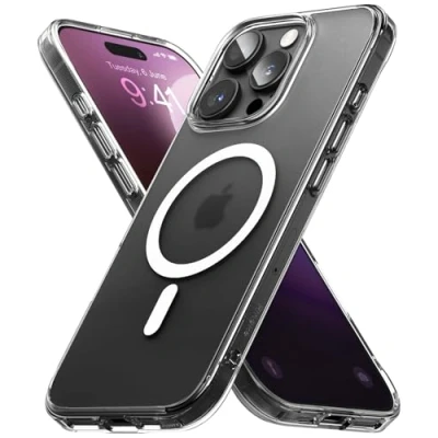 Afbeelding van Ringke beschermhoes compatibel met iPhone 16 Pro Max [Fusion Magnetic Mat], magnetisch, transparant, ultradun, robuust, stijf, achterkant, zacht, schokbestendig, voor Max,
