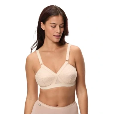 Afbeelding van Playtex Beugelloze beha voor dames, klassiek, gekruist hart, 1 stuks, Beige