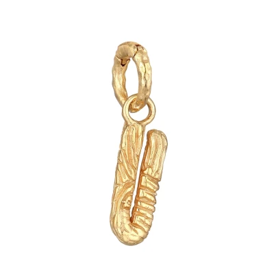Afbeelding van Elli Organic Letter U Hanger goldcoloured, Dames, Maat: One Size, Gold coloured