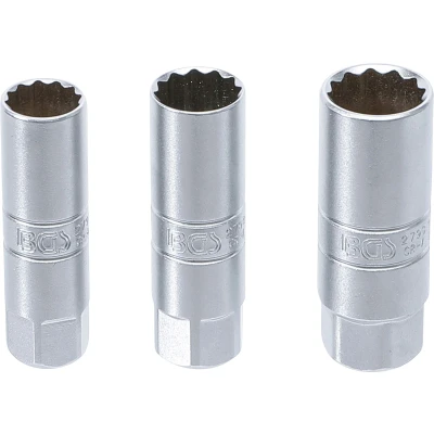 Afbeelding van BGS Bougiedopsleutel set twaalfkant 3/8&quot; 14 16 18 mm 3 delig