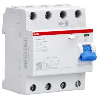 Afbeelding van ABB 2CSF204101R1250 Aardlekschakelaar A 4 polig 25 0.03 230 V/AC, 400 V/AC
