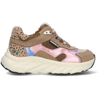 Afbeelding van BunniesJR 225842 408 Meisjes Lage Sneakers Roze Leer Veters