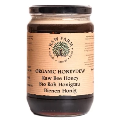Image de 900g miel de brut bio issu la forêt chêne noir, non chauffé, pur, sans additifs