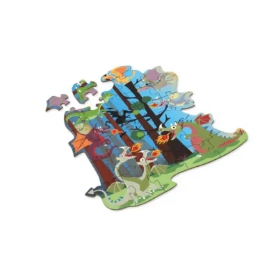 Afbeelding van Scratch europe silhouetpuzzel draken 29st