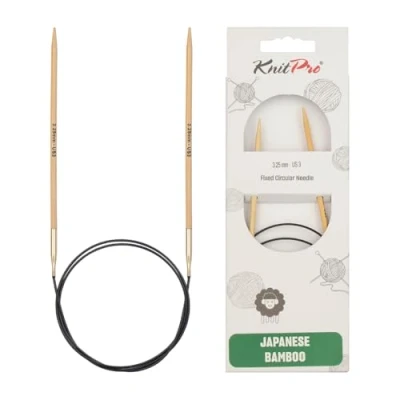 Afbeelding van KnitPro Bamboe rondbreinaalden 60cm 3.25mm 3st