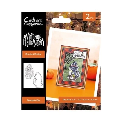 Afbeelding van CC Vintage Halloween Clearstamp/Snijmal Pur fect Potions