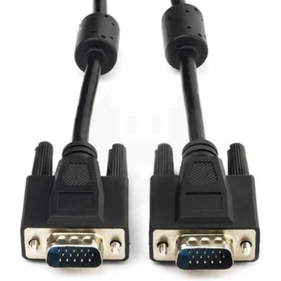 Afbeelding van Premium VGA monitor kabel met ferriet kernen CCS aders / zwart 1,8 meter