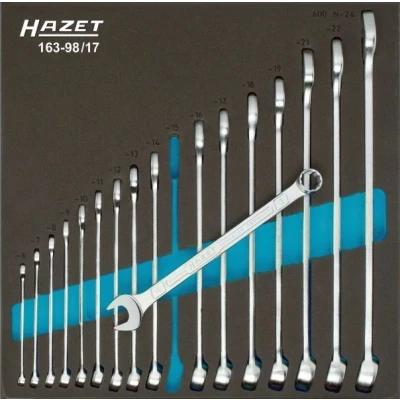 Afbeelding van Hazet 163 98/17 Ring steeksleutelset 17 delig 6 24 mm