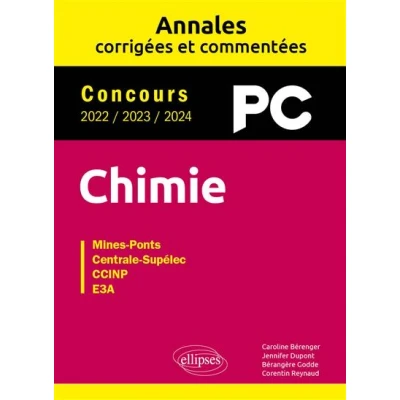 Image de Chimie PC Annales corrigées et commentées 2022 2023 2024