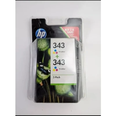 Afbeelding van HP 343 (CB332EE) Inktcartridge 3 kleuren Voordeelbundel 2 pack