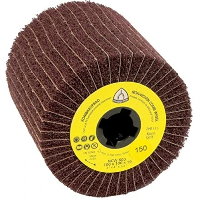 Afbeelding van Klingspor, Schuurmiddelen, Satijnen afwerkrol NCW 600 S COMBI 100 Ø100xB100mm 19 mm (100)