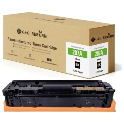 Afbeelding van G&amp;G REBORN 207A gereviseerde Tonercartridge Geschikt voor HP 207X W2210A W2210X zwart
