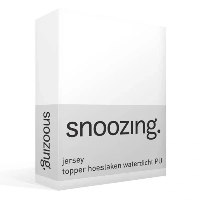 Afbeelding van Snoozing Jersey Waterdicht Topper Hoeslaken Eenpersoons 90x210/220 cm Wit