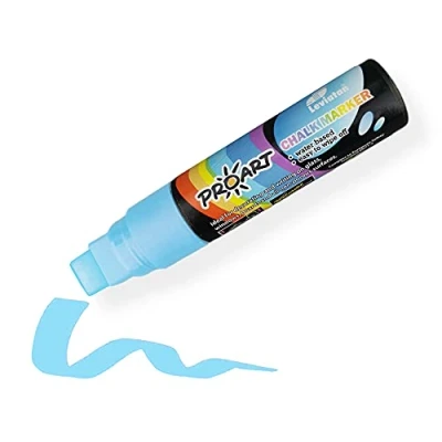 Afbeelding van LEVIATAN Krijtstiften wasbaar voor schoolbord droog en vochtig afwisbare krijtstift 15 mm bord 28 g blauw
