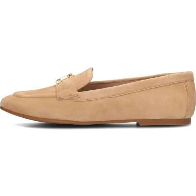 Afbeelding van Lauren Ralph Averi III Suede Loafer Instappers, Dames, Maat: 37, Buff Veloursleer