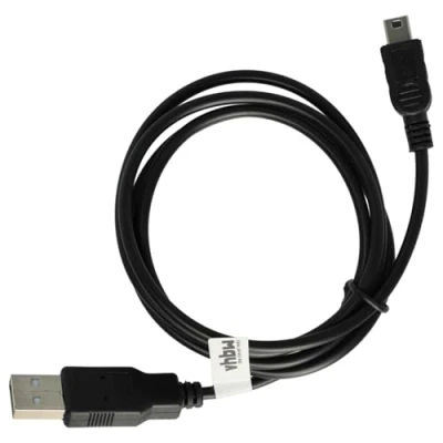Image de Câble USB A Mini B 5 pôles noir/black, longueur 1m, pour caméscopes Sony MiniDV notamment DCR PC330 / PC330E remplace VMC 14UMB2