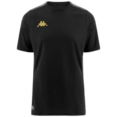 Afbeelding van Kappa Tshirt print, Heren, Maat: Small, Black/grey charcoal