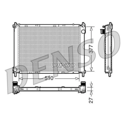 Afbeelding van DENSO DRM46022 Radiateur Aluminium 510 377 27 RENAULT: Modus / Grand Modus, NISSAN: MICRA 3, Note I