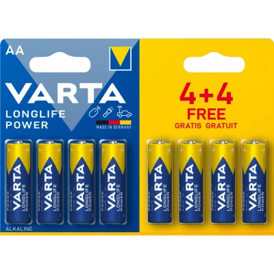 Afbeelding van Varta longlife lr6 mn1500 aa bl. 4+4 gratis 4906121448