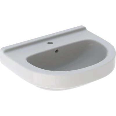 Afbeelding van Geberit 300 Basic Arco wastafel wit (60 x 49 cm) 1 kraangat, met