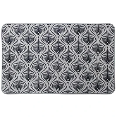 Afbeelding van Livetti Badkamermat Badmat Toiletmat Wcmat 45x75cm Woven Casella Grijs