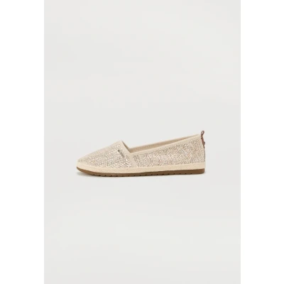 Afbeelding van TOM Tailor Espadrilles, Dames, Maat: 38, Gold Imitatieleer/ textiel