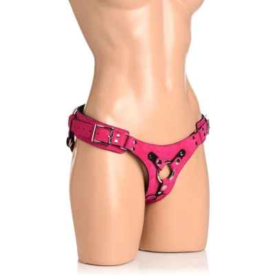 Afbeelding van Korset Deluxe Leren Strap On Roze
