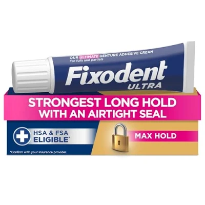 Afbeelding van Fixodent Ultra Max Hold Tandprotheselijm, 62,4 g