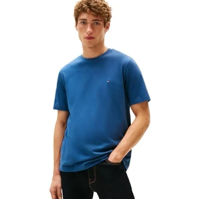 Image de Tommy Hilfiger T shirt à manches courtes pour homme, Bleu (Aegean Sea), XS