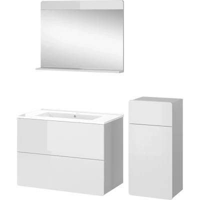 Afbeelding van Vicco Badkamermeubelset Izan, Wit, 4 stuks met midi eenheid