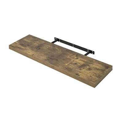 Afbeelding van WOLTU RG9369hov Wandrek, zwevend rek voor cd, dvd, 70 x 23 3,8 cm, rustiek bruin