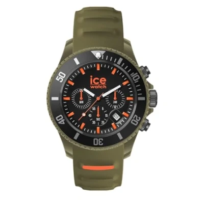 Afbeelding van Ice Watch Chrono Khaki Orange 021427 Horloge Siliconen Groen Ø 40 mm