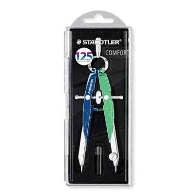 Afbeelding van Staedtler Zirkel Mars 556 comfort, 125 A blau/grün, Cirkel, Blauw, Groen