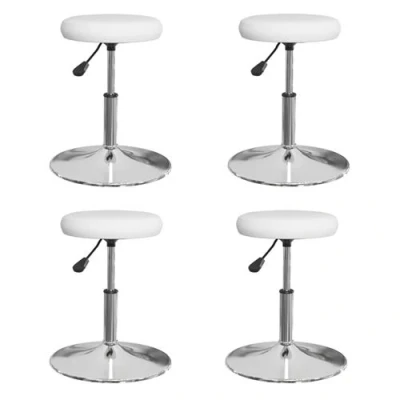 Afbeelding van vidaXL Eetkamerstoelen 4 st kunstleer wit