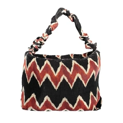 Afbeelding van Desigual Bols_Zigzag Pleated Idome, schoudertas voor dames, zwart, één maat, zwart.