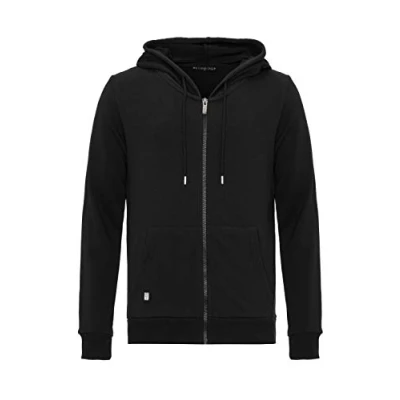 Afbeelding van Redbridge Premium Basic hoodie met ritssluiting voor heren, zwart.