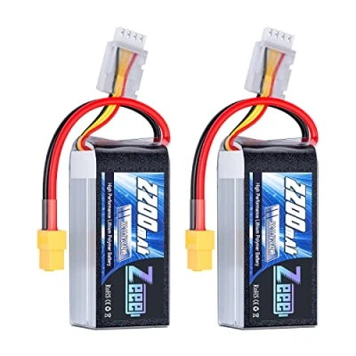 Afbeelding van Zeee 3S Lipo Batterij 50C 2200mAh 11,1V Korte met XT60 stekker voor RC Auto Vrachtwagen Voertuigen Boot Drone Vliegtuig Quadcopter Helikopter FPV Racing Hobby modellen (2 stuks)