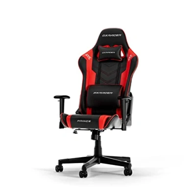 Afbeelding van DXRacer (Het Origineel) Prince P132 Gamingstoel, Kunstleer, Zwart Rood, Tot 185 cm