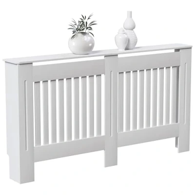 Afbeelding van Vida Designs Chelsea Moderne Radiator Grill Latten MDF Wit Geschilderd Plaat, Een Grote Kast, Composiet Hout