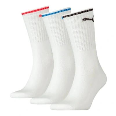 Image de PUMA Lot de 3 paires chaussettes unisexe, Blanc., 43 46 EU