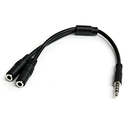 Afbeelding van Audio Jack Adapter Startech MUYHSMFF Zwart 0,2 m