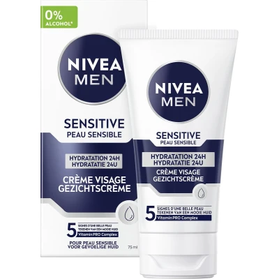 Afbeelding van Nivea Men Sensitive Hydraterende Gezichtscreme 75ml