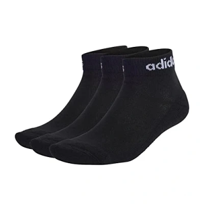 Afbeelding van adidas Sportswear Linear Gevoerde Enkelsokken 3 Paar Unisex Zwart 28 30