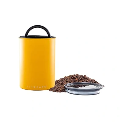 Afbeelding van Airscape Koffiebonen Voorraadpotten Koffie Staal Mat geel 500 gram