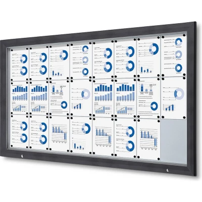 Afbeelding van Vergrendelbaar Notitiebord Outdoor SCT met Gasveer 24 X A4 Antraciet Syna SCT24XA4PHC7016JS Horeca &amp; Professioneel
